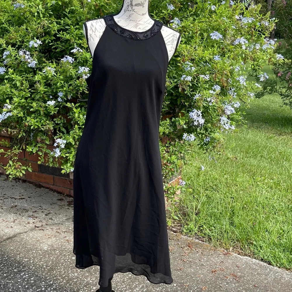 Donna Morgan Black Sleeveless Dress size 16 - Picture 5 of 8